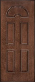Pannello per porta blindata Okoumè impiallacciato prodotto senza rivestimento noce L 80  x H 210 cm, Sp 14 mm