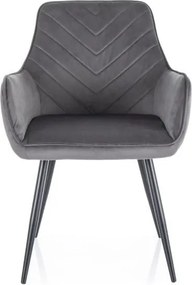 Sedia Fig velvet grey Blu14