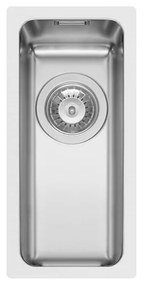 Lavello sottotop 1 vasca PYRAMIS Lume inox L 40 x L 17 cm argento