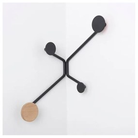 Appendiabiti da parete angolare nero Hook - Gazzda