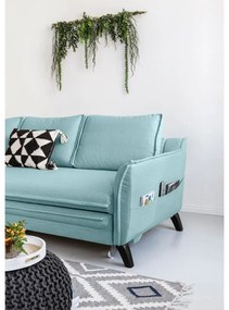 Angolo del divano letto azzurro, angolo sinistro Charming Charlie - Miuform