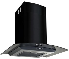 Cappa Aspirante A Muro Acciaio Inox 756 M³/h 60 Cm Nera /