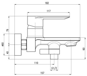 RAV Slezák NL154.5BMAT - Miscelatore per vasca NIL bianco opaco