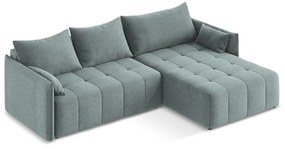 Divano angolare blu allungabile/con contenitore (con penisola a destra/con chaise lounge) Moku – Makamii