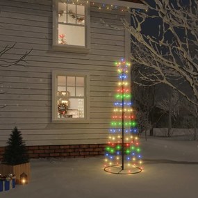 Albero Di Natale A Cono Colorato 108 Led 70x180 Cm /