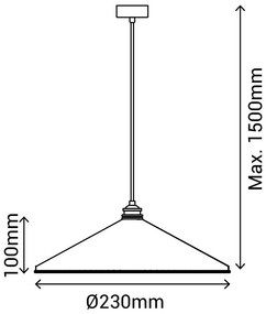 Apparecchio a sospensione bianco, altezza 150 cm Elena - SULION