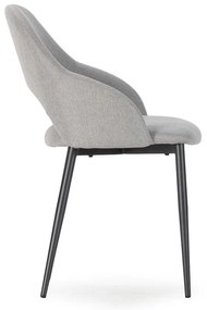 Sedie da pranzo in set grigio chiaro in imbottito 2 pz Lia – Marckeric