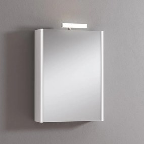 Pensile con luce Akira laccato bianco opaco L 51.5 x H 70 x P 15.5 cm