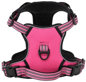 Pettorina Per Cani Con Guinzaglio E Collare Regolabile Rosa L /