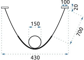 Lampada a sospensione Sfera di vetro APP689-1CP Oro