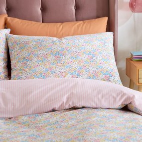 Biancheria da letto rosa per letto singolo 135x200 cm Darcy Floral – Catherine Lansfield