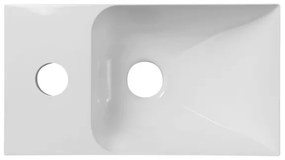 Sapho - Lavabo sospeso PICCOLINO 31x17 cm sinistro/in marmo colato/bianco