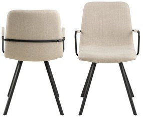 Sedie da pranzo color crema in set di 2 Selina - Actona