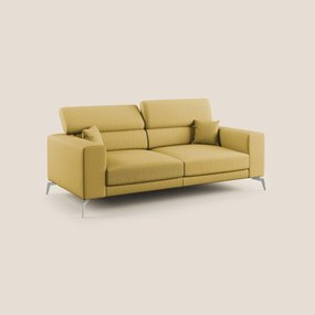 Blade Divano con poggiatesta reclinabili in tessuto impermeabile misto cotone T13 giallo