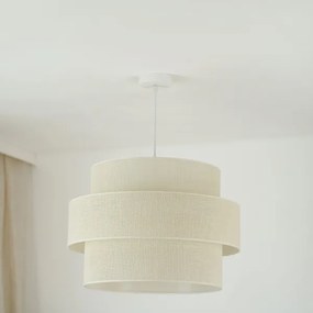 Brilagi - Lampadario a cavo SPACE YUTE 1xE27/15W/230V Ø50 cm crema/bianco