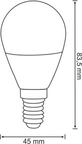 Lampadina LED G45 E14/3,5W/230V 3000K
