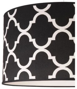 Duolla - Lampadario a sospensione con filo MAROKO 1xE27/40W/230V diametro 45 cm nero/bianco