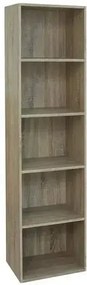 Libreria Componibile Multifunzionale in MDF e Frassino, Vari Formati e Colori, 40 x 29 x 132H / Rovere Nordico