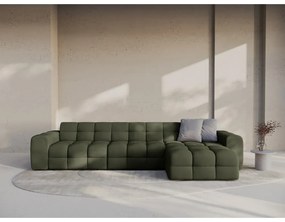 Divano angolare verde (con penisola a destra/con chaise lounge) Kendal – Micadoni