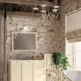 Lampadario Country charm Lampadario Country charm Pompei  5x E14 bianco paralume bianco 5x E14 Ø60cm