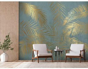 Carta da parati
adesiva Paesaggi: Golden Palm Trees - Second Variant