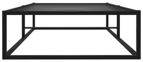 Giroletto nero in metallo 90x200 cm