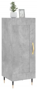 Credenza grigio cemento 34,5x34x90 cm in legno multistrato