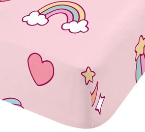 Lenzuolo con angoli per bambini rosa per letto singolo 90x190 cm Forever Together – Catherine Lansfield