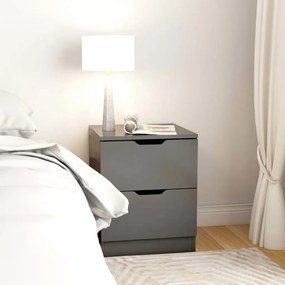 Comodino Grigio 40x40x50 Cm İn Legno Multistrato /