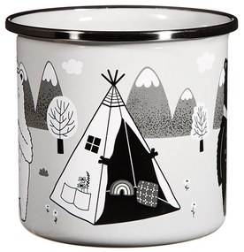 Tazza per bambini in smalto bianco Bear Adventure - Sass &amp; Belle