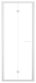 Porta doccia pieghevole Record L 91 x H 195cm, Sp. 6 mm in vetro vetro senza finitura / trasparente profilo bianco