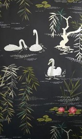 Tapete Swan Lake von Osborne & Little - Black
