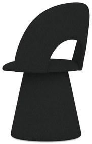 Sedia da pranzo nera in imbottito Kalo – Makamii