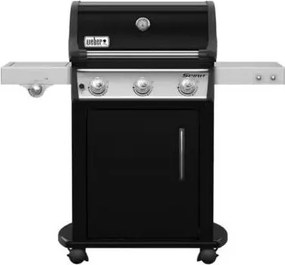 Weber - barbecue a gas gpl spirit e-325 gbs acciaio nero con ruote girevoli