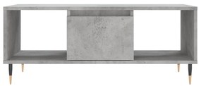 Tavolino salotto grigio cemento 90x50x36,5 cm legno multistrato