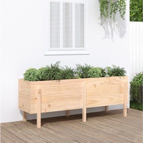 Fioriera Rialzata Da Giardino 160x50x57 Cm Legno Massello Pino /