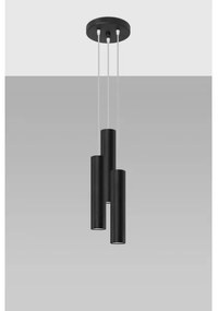 Sollux SL.1079 - Lampadario a sospensione con filo LAGOS 3xGU10/10W/230V nero