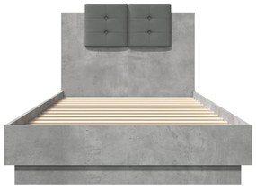 Giroletto testiera grigio cemento 90x200 cm legno multistrato