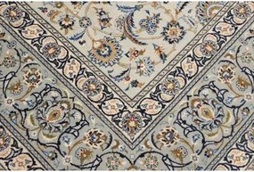 Kashan Fine Floreale Avorio Blu 273x388 Cm