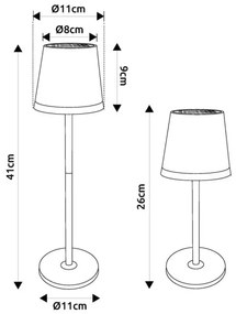 Globo 36637RM - Lampada LED solare LED/0,6W/3V 3000K IP44 rame