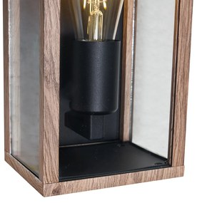 Lampada da parete industriale stampa legno 26 cm IP44 - Charlois