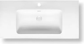 Lavabo ad incasso PLANET 80x46 cm Mineralmarmo bianco per mobile bagno