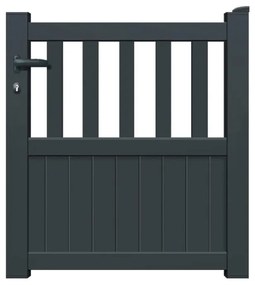 Cancelletto GARDENGATE Florenca grigio in alluminio H 119.6 x L 100 cm