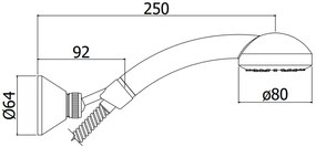 Paffoni Madera ZDUP037 Doccetta Trieste Bis Monogetto Con Supporto Snodato E Flessibile 150 Cm cromo