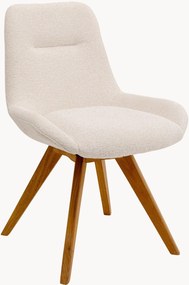 Sedia girevole imbottita con gambe in legno di quercia Broadway