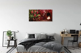 Quadro su tela Regali delle palline dell'albero di Natale 100x50 cm