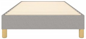 Giroletto a molle grigio chiaro 100x200 cm in tessuto