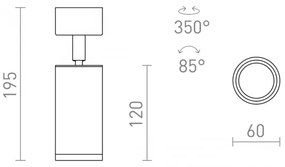 RED - Design Rendl - R13363 - Faretto BELENOS 1xGU10/9W/230V