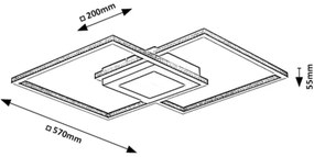 Rabalux 5269 - Lampadario a plafone LED CASIMIR LED/40W/230V
