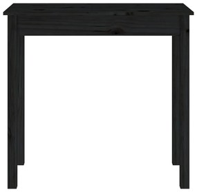 Tavolo consolle nero 80x40x75 cm in legno massello di pino